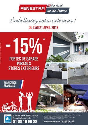 Offre promotionnelle sur les portes de garage, les portails et les stores - Val d'Oise (95)